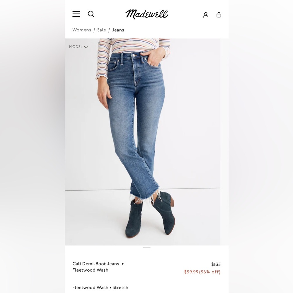 Madewell Cali Demi-Boot Jeans